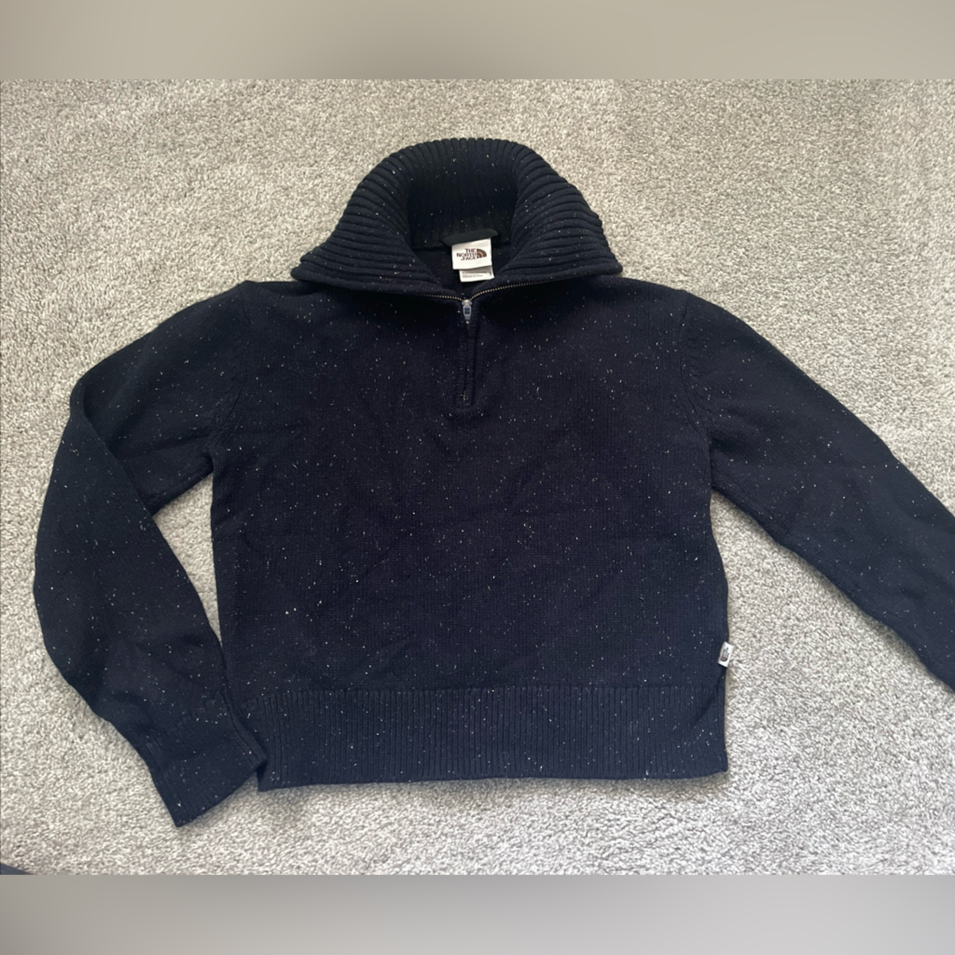 The North Face Women’s Cotton Wool Knitted Sweater Size S Zip Hiking Apparel